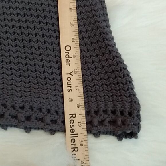 Pure Handknit | Chunky Knit Crochet Short Sleeve Blouse - Picture 7 of 7